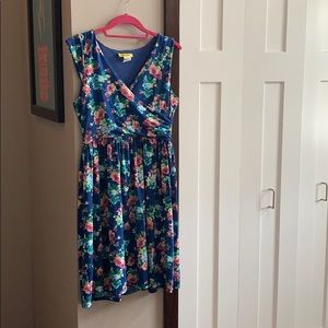 Blue floral ModCloth Dress